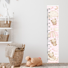 Régua de Crescimento Infantil Adesivo Ursinhos Rosa Quarto Menina Bebê - 071reg - comprar online