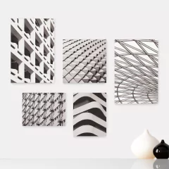 Kit 5 Placas Decorativas - Urbano Arquitetura Fachada Casa Quarto Sala - 072ktpl5