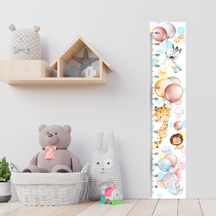Régua de Crescimento Infantil Adesivo Safari Animais Menino Menina Bebê - 078reg