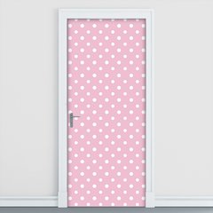 Adesivo Decorativo de Porta - Poá - Rosa - 079cnpt