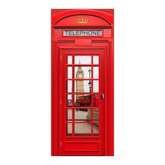 Adesivo Decorativo de Porta - Cabine Telefônica - 080cnpt na internet