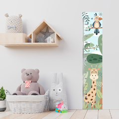 Régua de Crescimento Infantil Adesivo Safari Animais Menino Menina Bebê - 081reg
