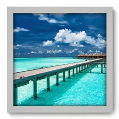 Quadro Decorativo com Moldura - Praia - 082qnp - comprar online