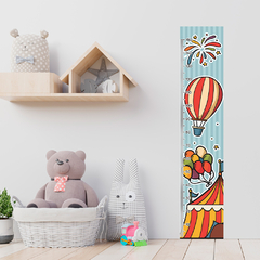 Régua de Crescimento Infantil Adesivo Circo Balão Quarto Menino Menina - 083reg