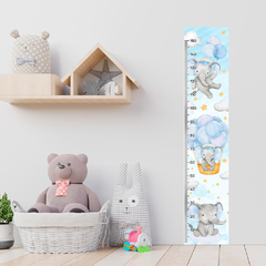 Régua de Crescimento Infantil Adesivo Elefante Circo Menino - 084reg