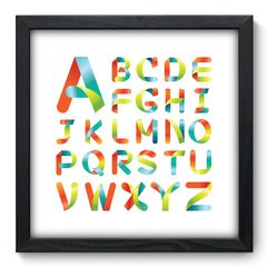 Quadro Decorativo com Moldura - Alfabeto - 085qnd