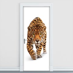 Adesivo Decorativo de Porta - Onça - Animal - 087cnpt