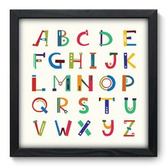 Quadro Decorativo com Moldura - Alfabeto - 087qnd
