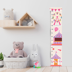 Régua de Crescimento Infantil Adesivo Circo Balão Quarto Menina - 087reg