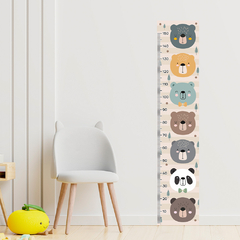 Régua de Crescimento Infantil Adesivo Bichinhos Animais Quarto Menino Menina - 088reg - Allodi