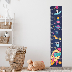 Régua de Crescimento Infantil Adesivo Animais Astronautas Foguete Quarto Menino Menina - 089reg na internet
