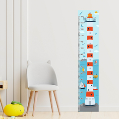 Régua de Crescimento Infantil Adesivo Navio Farol Quarto Menino - 090reg - Allodi