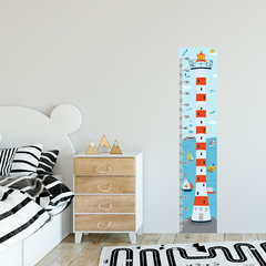 Régua de Crescimento Infantil Adesivo Navio Farol Quarto Menino - 090reg - loja online