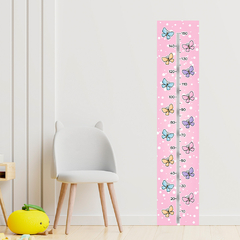 Régua de Crescimento Infantil Adesivo Borboletas Quarto Menina - 092reg - Allodi