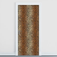 Adesivo Decorativo de Porta - Pele de Onça - 096cnpt
