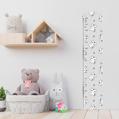 Régua de Crescimento Infantil Adesivo Gatinho Baby Quarto Menino Menina - 096reg