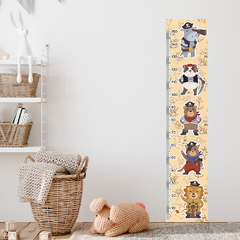Régua de Crescimento Infantil Adesivo Animais Marinheiros Quarto Menino - 097reg na internet