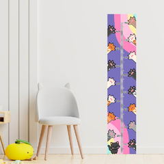 Régua de Crescimento Infantil Adesivo Gatinho Patinhas Quarto Menino Menina - 098reg - Allodi