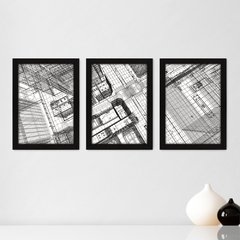 Kit Com 3 Quadros - Projeto Arquitetura Urbano - 099kq02p