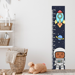 Régua de Crescimento Infantil Adesivo Astronauta Foguete Espaço - 099reg na internet