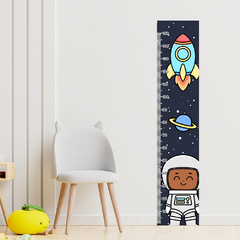 Régua de Crescimento Infantil Adesivo Astronauta Foguete Espaço - 099reg - Allodi