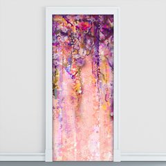 Adesivo Decorativo de Porta - Pintura - Flores - 1012cnpt