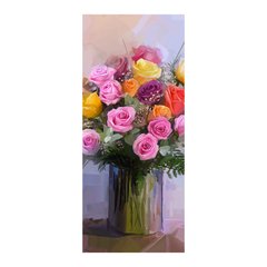 Adesivo Decorativo de Porta - Pintura - Flores - 1015cnpt na internet