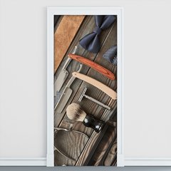 Adesivo Decorativo de Porta - Barbearia - 1022cnpt
