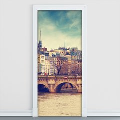 Adesivo Decorativo de Porta - Cidade - 1028cnpt