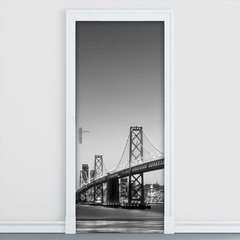 Adesivo Decorativo de Porta - Cidade - Ponte - 1030cnpt