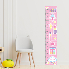 Régua de Crescimento Infantil Adesivo Maquiagem Quarto Menina - 103reg - Allodi
