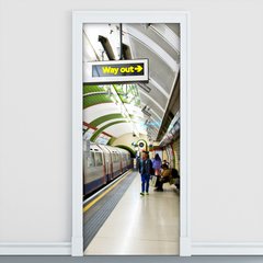Adesivo Decorativo de Porta - Metrô - 1046mlpt