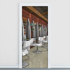 Adesivo Decorativo de Porta - Salão de Beleza - 1047cnpt