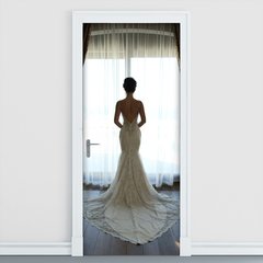 Adesivo Decorativo de Porta - Noiva - 1048cnpt