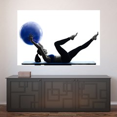 Painel Adesivo de Parede - Fitness - Pilates - 1052pn