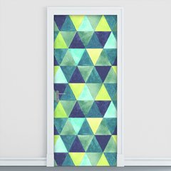 Adesivo Decorativo de Porta - Triângulos - 105cnpt