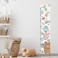 Régua de Crescimento Infantil Adesivo Ursinhos Flores Baby Quarto - 105reg na internet