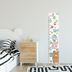 Régua de Crescimento Infantil Adesivo Ursinhos Flores Baby Quarto - 105reg - loja online