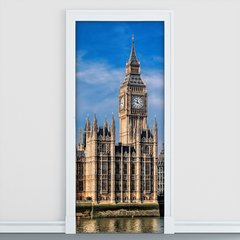 Adesivo Decorativo de Porta - Big Ben - Londres - 1066cnpt