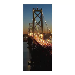 Adesivo Decorativo de Porta - Cidade - Ponte - 1077cnpt na internet