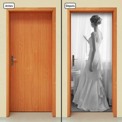 Adesivo Decorativo de Porta - Noiva - 1078cnpt - Allodi