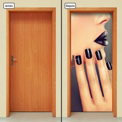 Adesivo Decorativo de Porta - Salão de Beleza - 1082cnpt - Allodi