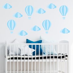 Adesivo de Parede Infantil Balões Quarto Menino Balão - 108ir
