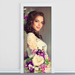 Adesivo Decorativo de Porta - Noiva - 1095cnpt