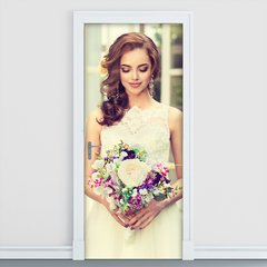 Adesivo Decorativo de Porta - Noiva - 1097cnpt