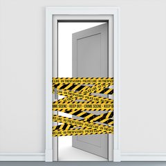 Adesivo Decorativo de Porta - Cena de Crime - 110cnpt