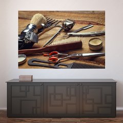 Painel Adesivo de Parede - Barbearia - Barber Shop - 1110pn