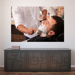 Painel Adesivo de Parede - Barbearia - Barber Shop - 1114pn
