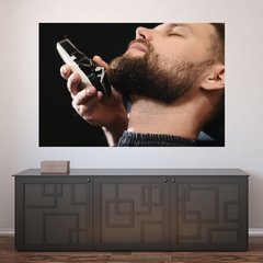 Painel Adesivo de Parede - Barbearia - Barber Shop - 1115pn