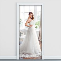 Adesivo Decorativo de Porta - Noiva - 1116cnpt